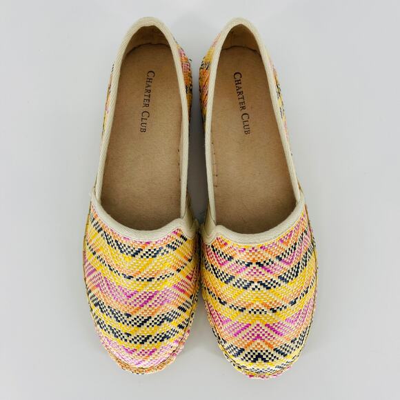 Charter Club Joeey Espadrille Flats Slip Ons - Women's US Size 8.5 - NO BOX- NWT - Picture 3 of 9